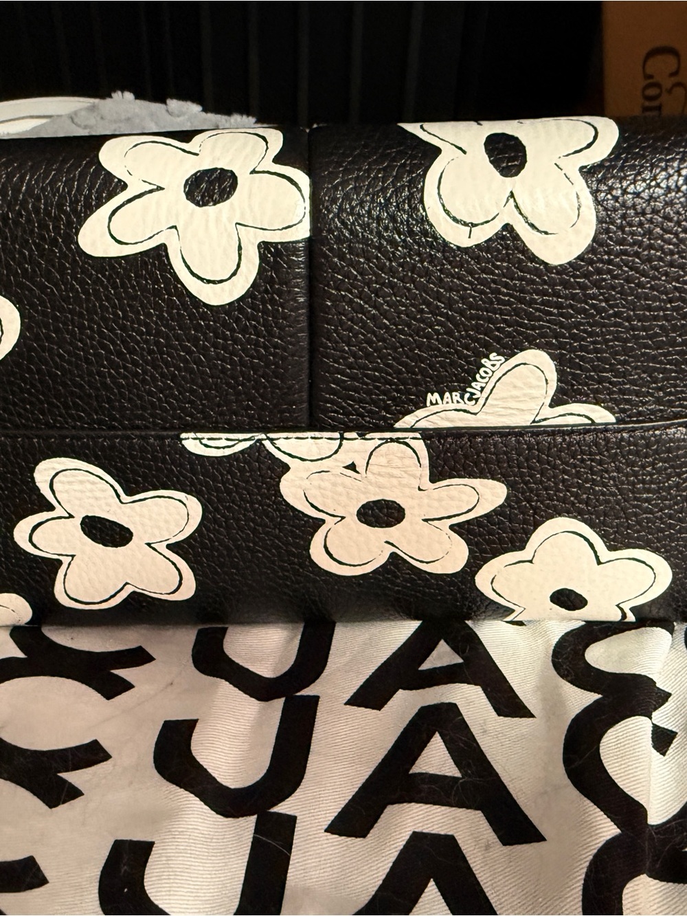 Marc Jacobs Black Floral Mini The Sack Bag - Picture 3 of 3
